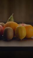A Beautiful and Colorful Assortment of Fresh and Delicious Fruits Displayed on a Table video