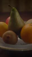 An abstract closeup view showcasing various objects carefully arranged on a plate video