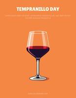 Tempranillo Day background. vector