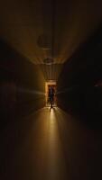 Exploring a Mysterious Corridor Defined by an Intriguing Play of Light and Shadows video