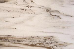 Polished ivory marble texture background with brown waves photo