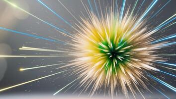 A colorful explosion with bright sparks photo