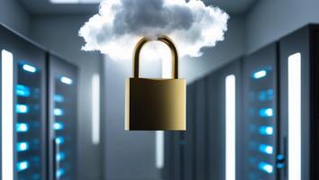 Cloud computing and data security photo