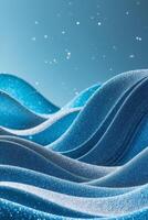 3d rendering of waves in the ocean photo