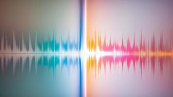 Sound waves with different colors and different frequencies photo