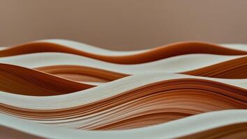 A wavy pattern of paper on a table photo