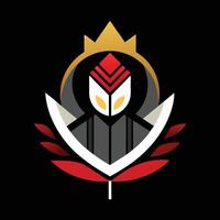 The logo for the team is a red and black bird with a crown vector