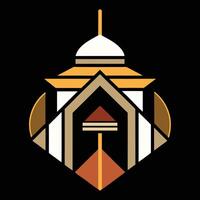 The logo for a mosque vector