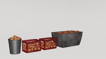 Potatoes 3d model - potato crate by 3d-modeler photo