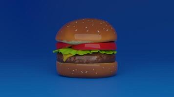 a hamburger with a red ribbon on it photo