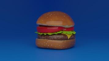 a hamburger with a red ribbon on it photo