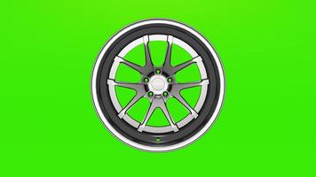 A green background with a wheel on it photo