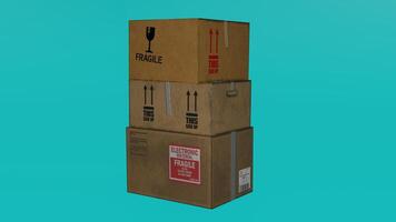 A stack of boxes with a wine bottle on top photo