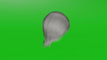 A 3d model of a woman's head on a green screen photo