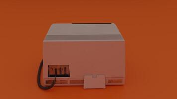 A small white box with a plug on it photo