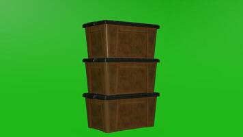 Three wooden boxes stacked on top of each other photo