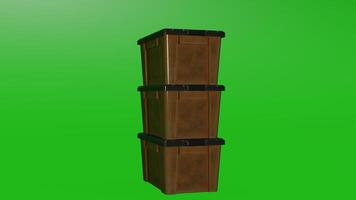 Three wooden boxes stacked on top of each other photo