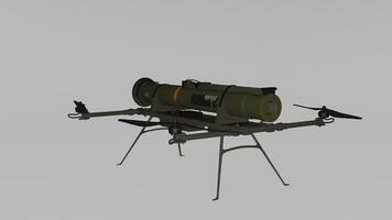 A 3d model of a small drone with a camera on it photo