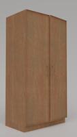 A wooden cabinet with two doors on the side photo