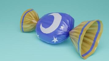 A candy with a moon on top of it photo