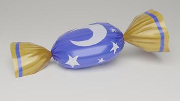 A candy with a moon on it photo