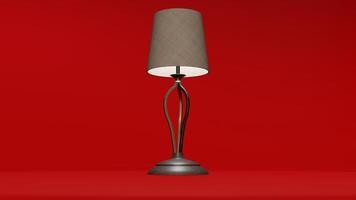 A lamp on a red background with a red background photo