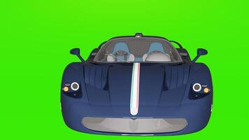 A 3d rendering of a sports car on a green background photo