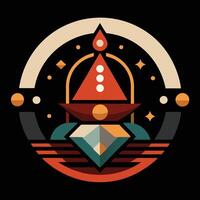 A logo for a game called the space station vector