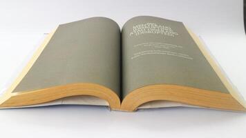 Open book indentation with bokeh effect. photo