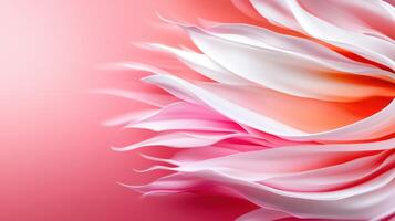 vibrant floral design featuring soft, flowing petals in shades of pink and white, creating sense of elegance and tranquility. gentle gradients enhance beauty of composition photo