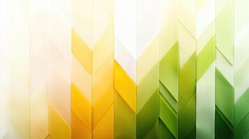 Bright and vibrant abstract background featuring gradient of yellow and green chevron patterns. This design evokes sense of freshness and energy, perfect for modern projects photo