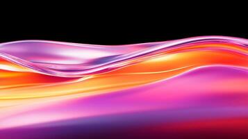 vibrant abstract image showcasing flowing waves of color in shades of pink, orange, and purple, creating sense of movement and energy. smooth gradients evoke feeling of tranquility and creativity photo