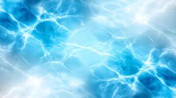 Bright and vibrant blue water texture with dynamic light reflections, creating serene and calming atmosphere. Perfect for backgrounds or design elements photo