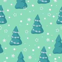 Christmas tree seamless pattern. Illustration for textile, paper, fabric, background, print design vector