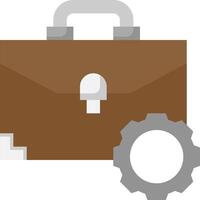 A briefcase with a gear and a cog vector