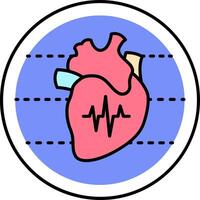 A heart with a line through it and a line through it vector