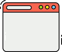 A web browser icon on a white background vector