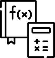 A calculator and a book with a calculator on it vector