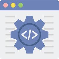A gearwheel with a code symbol on it vector