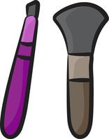 Makeup brushes clip art vector