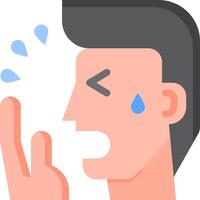A man with a tear on his face vector