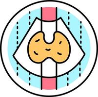 A cartoonish illustration of a heart vector