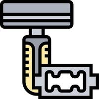 A razor and a razor blade are shown in this illustration vector