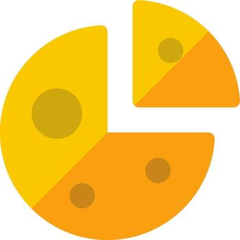 A slice of cheese with a circle around it vector