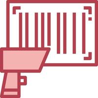 A barcode scanner icon on a white background vector