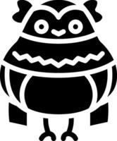 An owl with a large head and a small body vector