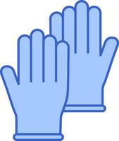 Blue gloves icon on white background vector