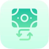 A green icon with a green arrow pointing to the left vector