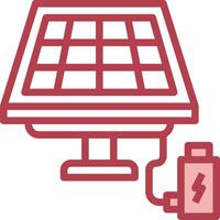 A solar panel and battery on a white background vector