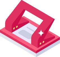 A red iron with a star on it vector